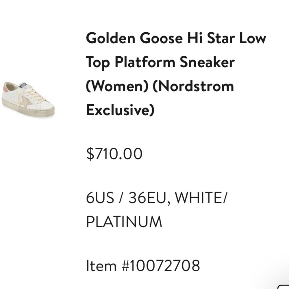 Golden Goose Hi Star Low Top Platform Sneakers